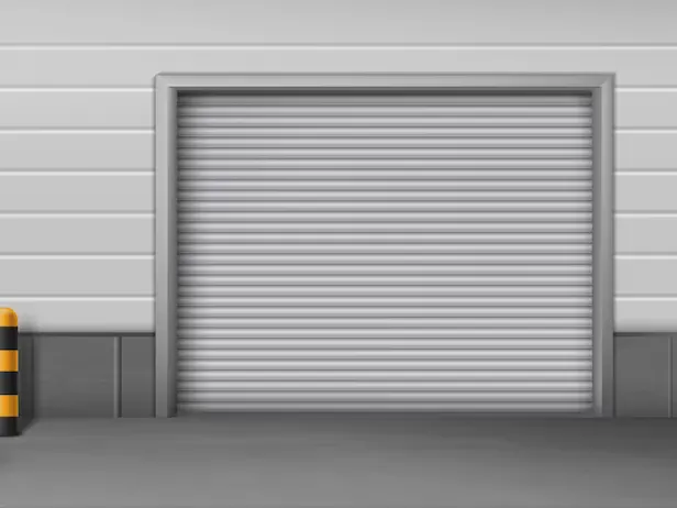 warehouse with garage door