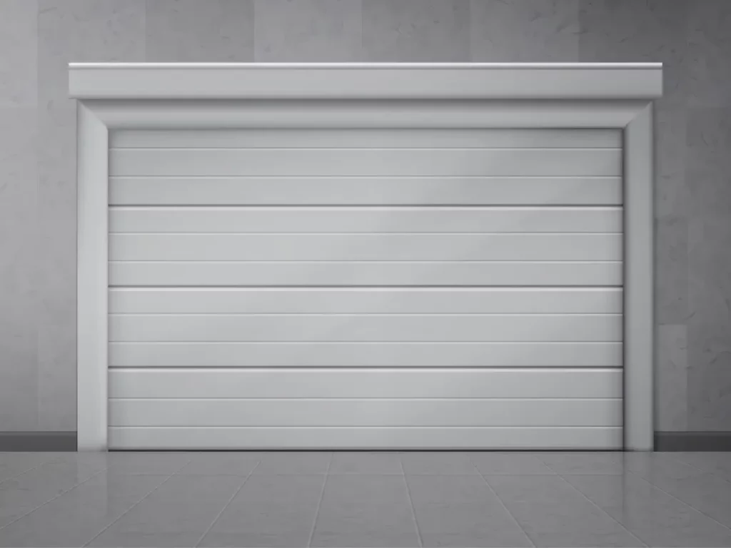 white garage door panels