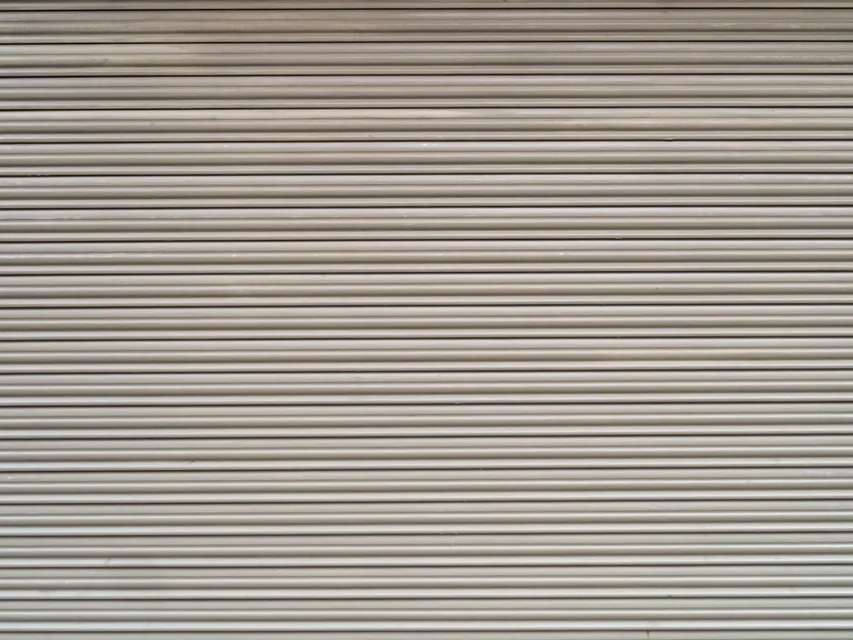 grey metalic garage door panels