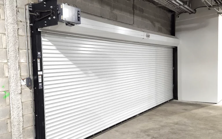 A new roll-up garage door was installed in Northbrook, IL, and a new commercial opener was installed together with door.