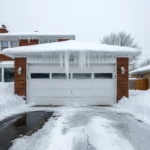 A frozen garage door in Chicago during winter that won’t open — service needed.