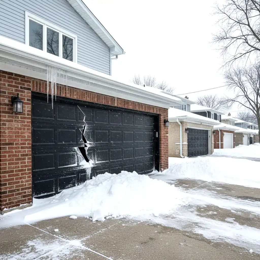Problems with a garage door occurred in the Chicago area in December.